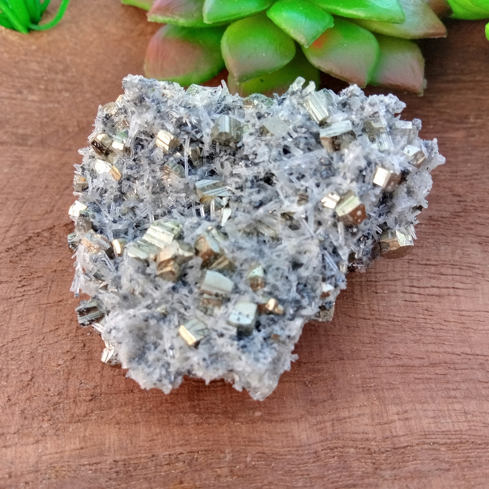 Elegant Gold and Gray Crystal Accent Piece